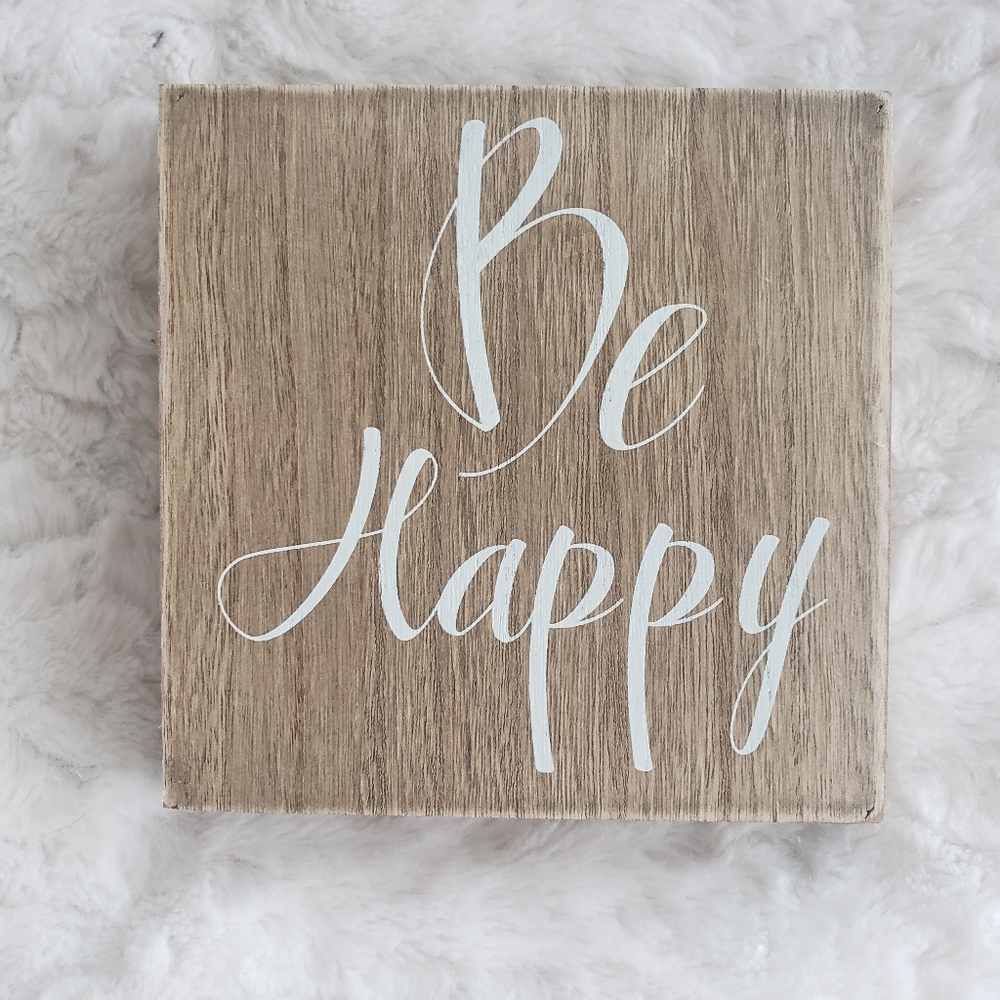 Be Happy Box Art Wall Decor